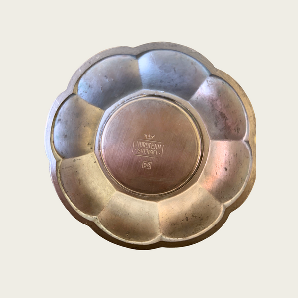 1940s Swedish Grace Polished Pewter Vessel by Nordtenn Svenskt