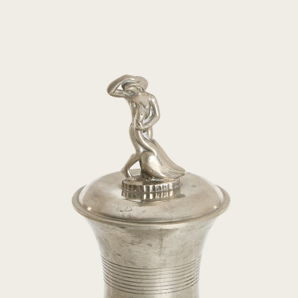 1930's Polished Pewter Lidded Urn by C.G Hallberg, attributed to Sylvia Stave