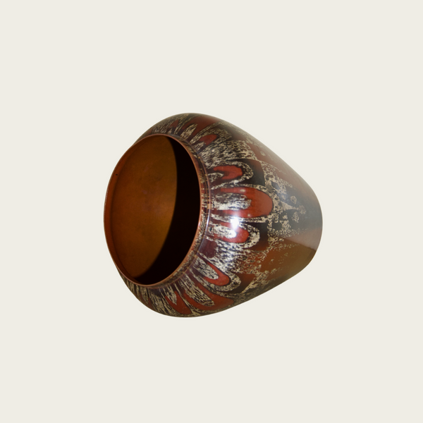 1920s French Art Deco Dinanderie Brassware Vase