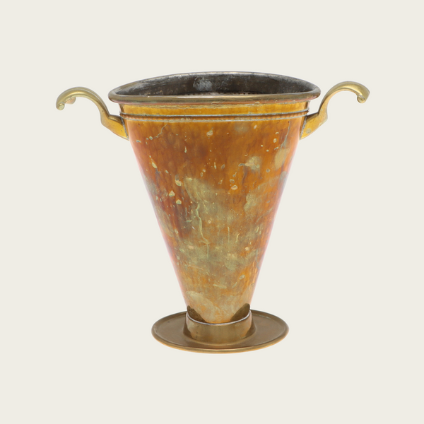 1931 Brass Vase with Decorative Hangers By Rich Ringström, Giselör & kunstsmide, Hälsingborg