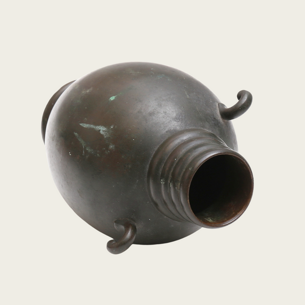 Swedish Grace Patinated Bronze Vase by GAB Brons, No 160