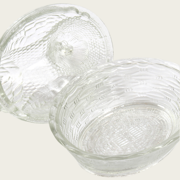 Cast Glass Egg Holder in the form of a Hen