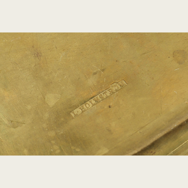 Brass Tray with Scalloped Handle by Lars Holmström