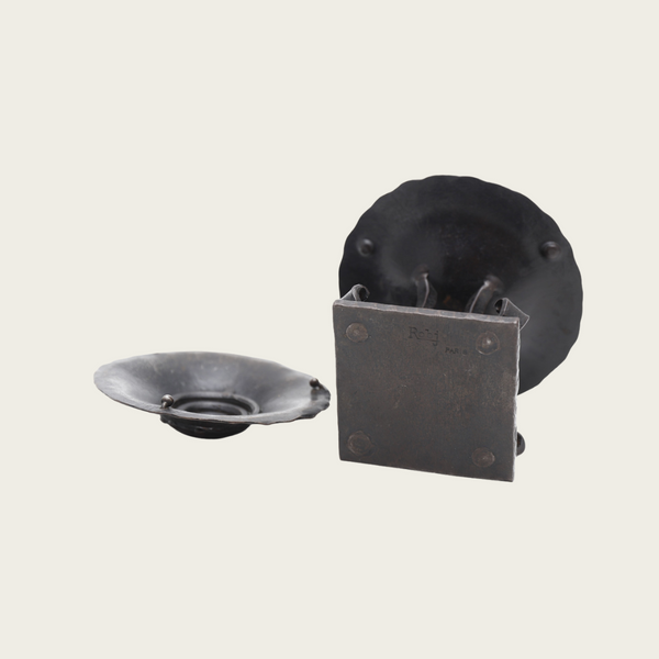1970's French Art Deco Iron Bronze Incense Burner