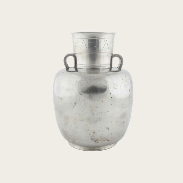 1930s Polished Pewter Vase by Folke Arström for Svenskt Tenn