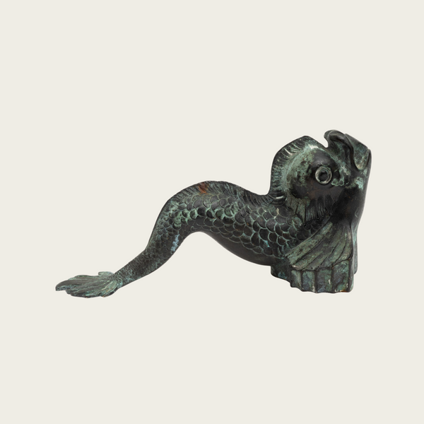 1950's Patinated Bronze Sculpture of a Fish in the Style of Carl Milles