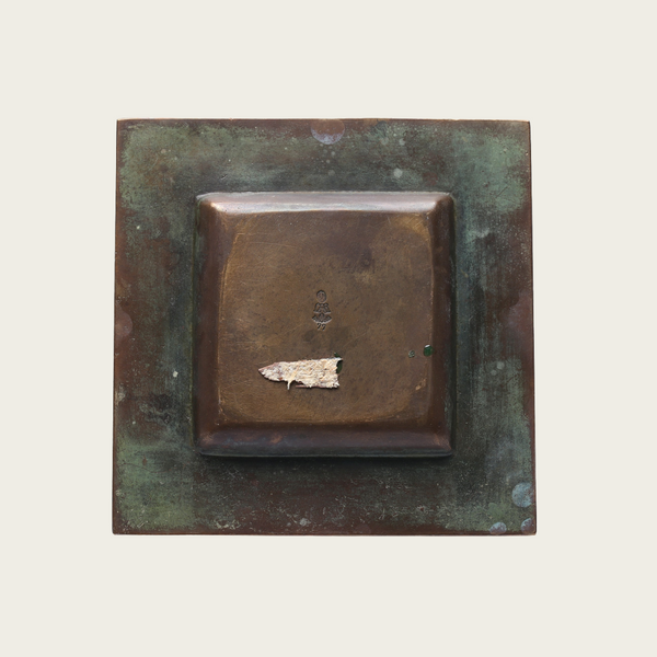 Sculptural Bronze Ashtray with Figurative Woman