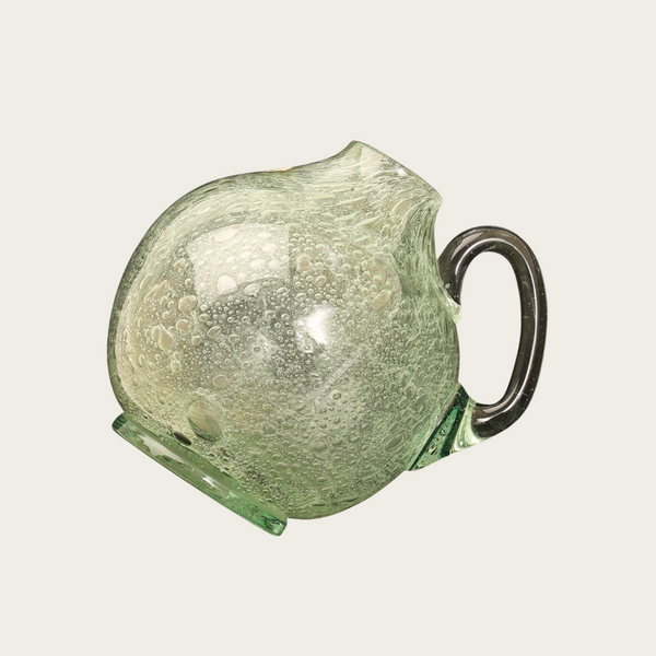1950's Swedish Handblown Seafoam Glass Pitcher by Ture Berglund