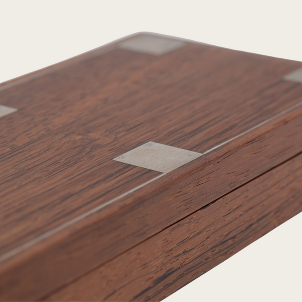 Rosewood Box with Sterling Silver Inlay by Hans Hansen