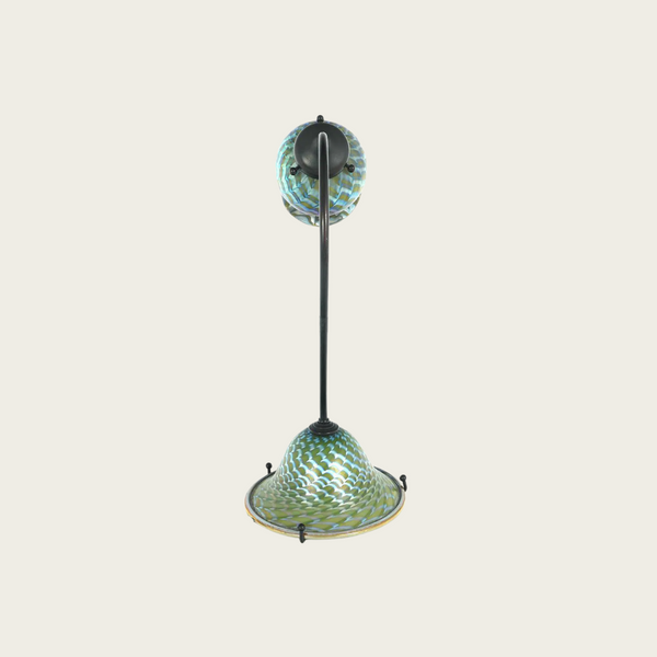 1970's Art Nouveau Style Glass Table Lamp