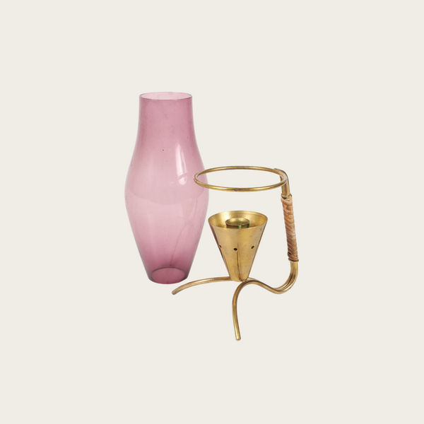 1950s Brass and Glass Candle Holder by Gunnar Ander for Ystad Metall