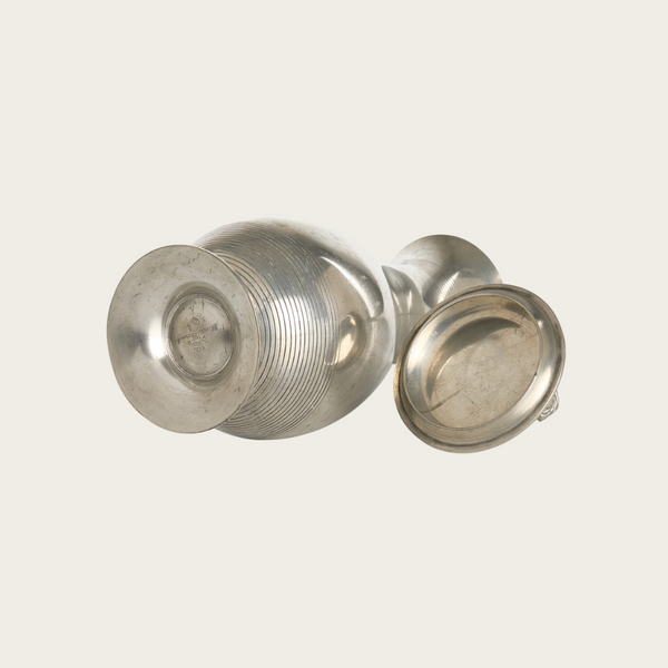 1930's Polished Pewter Lidded Urn by C.G Hallberg, attributed to Sylvia Stave