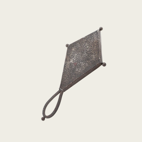 French Art Deco Wrought Iron Hand Mirror