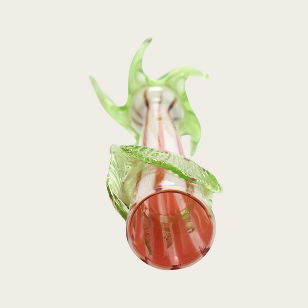 1950s Peppermint Stripe Murano Vase with Decorative Foot and Hanger Details