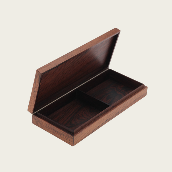 Rosewood Box with Sterling Silver Inlay by Hans Hansen