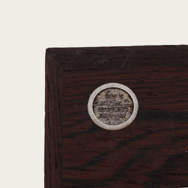 Rosewood Box with Sterling Silver Inlay by Hans Hansen