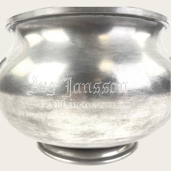Art Deco Pewter Terrine with Lid by GAB, Sweden