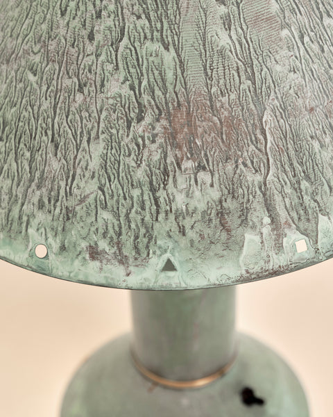 1980's Patinated Copper Table Lamps by Ron Rezek