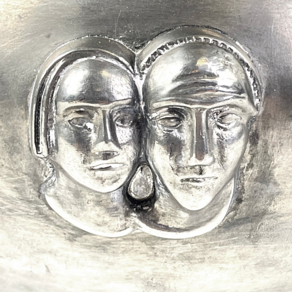 Art Deco Pewter Terrine with Lid by GAB, Sweden