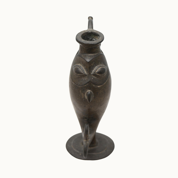 1930's Swedish Patinated Bronze Fish Vessel