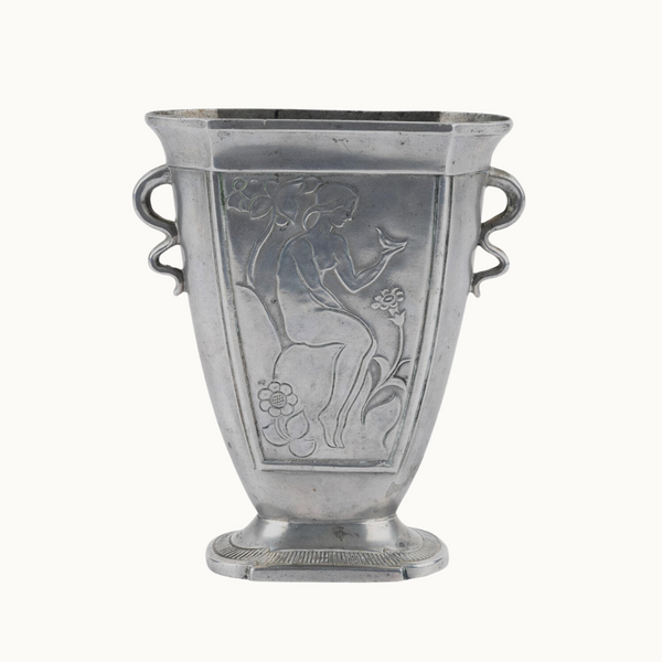 Art Deco Pewter Relief Vase by Just Andersen