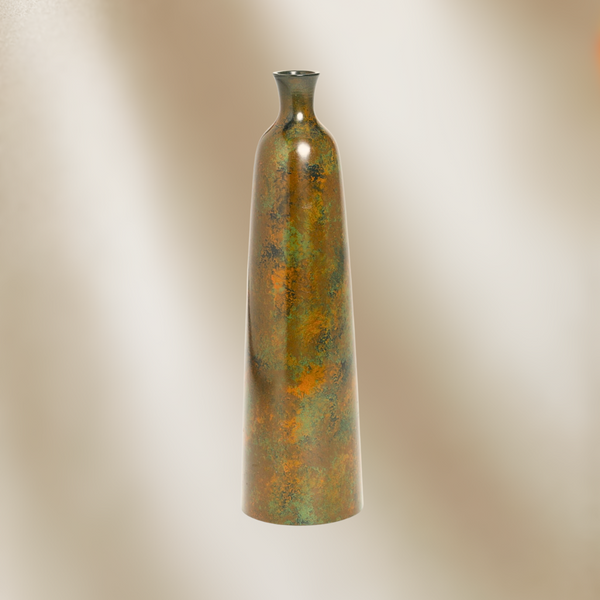1970's Japanese Patinated Bronze Vase