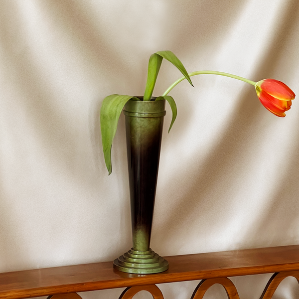 1930's Swedish Grace Ystad Brons Vase