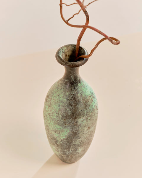 Patinated Bronze Verdigris Vase Attributed to GAB, Sweden