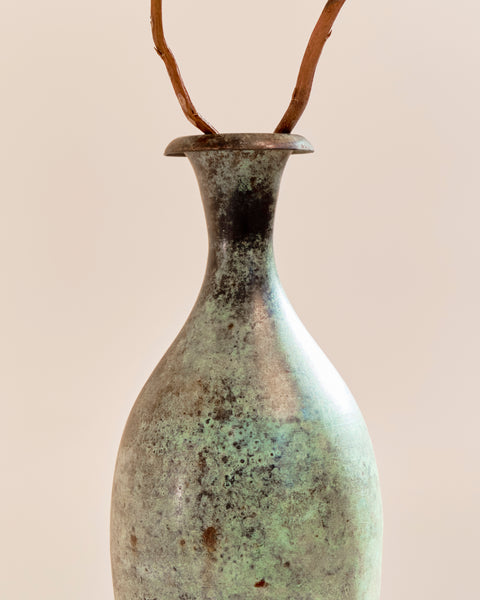 Patinated Bronze Verdigris Vase Attributed to GAB, Sweden