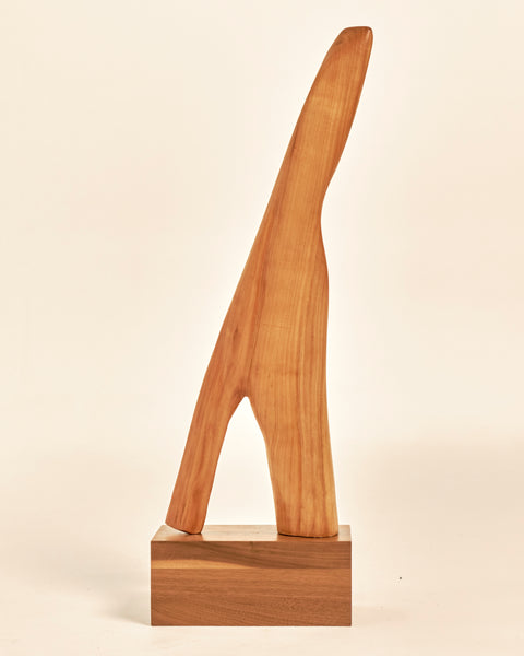 Organic Teakwood Abstract Standing Sculpture
