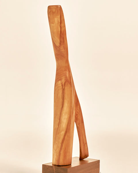 Organic Teakwood Abstract Standing Sculpture
