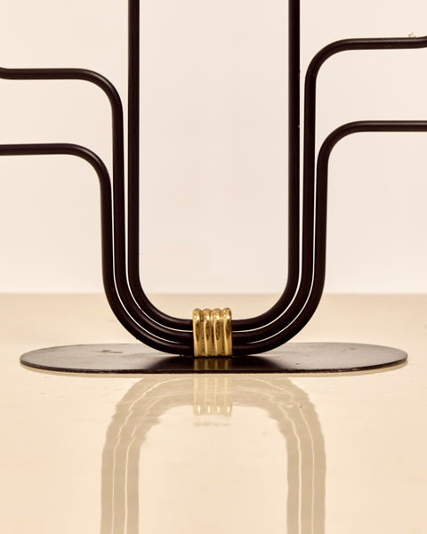 Brass and Lacquered Metal Candelabra by Gunnar Ander for Ystad Metal (Large Edition)