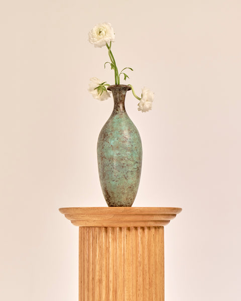 Patinated Bronze Verdigris Vase Attributed to GAB, Sweden