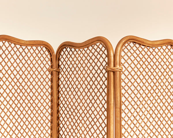 Italian Scalloped Bamboo Room Divider