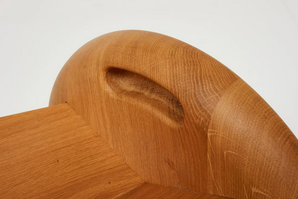 Modernist Solid Oak Counter Stool
