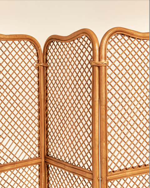 Italian Scalloped Bamboo Room Divider
